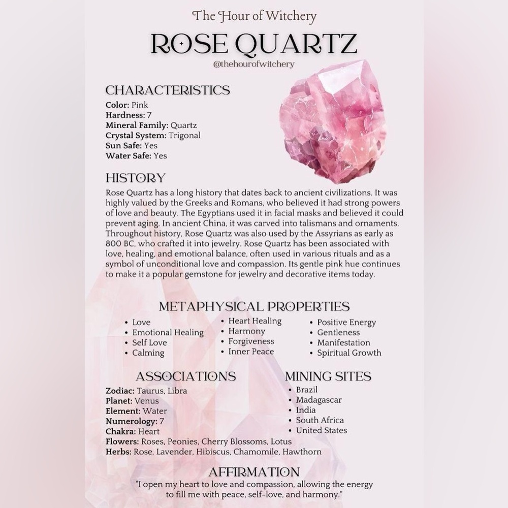 💖Rose Quartz Crystal Keychain💖 - Picture 3 of 3